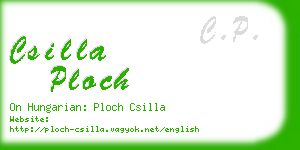 csilla ploch business card